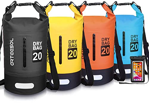 Blackace arteesol Waterproof Dry Bag 5L 10L 20L 30L Waterproof Bag with Long Adjustable Handle for Kayaking Boat Excursion Canoe/Fishing/Rafting/Swimming/Snowboarding
