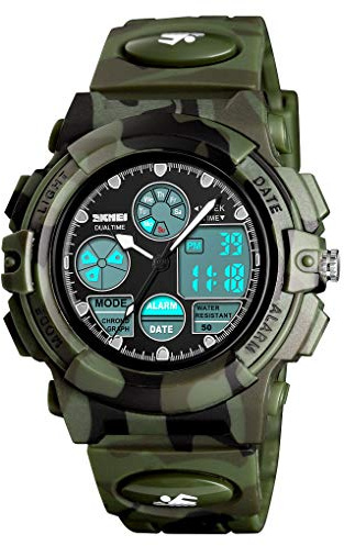 Cofuo Camouflage Watch for Kids - Waterproof, Shockproof, and Multi-Functional