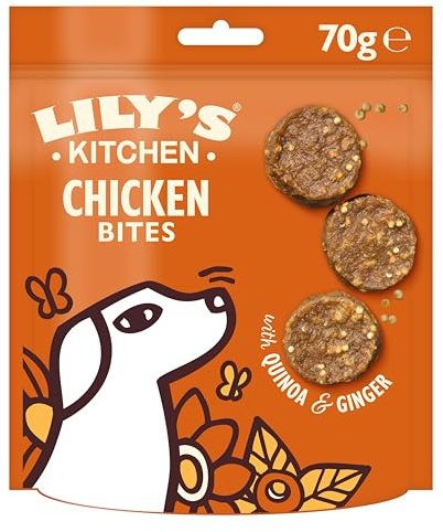 Lily's Kitchen tillverkad med naturliga ingredienser godsaker för vuxna hundar, smakrika napparna för små, medelstora, stora hundar 8 x 70 g