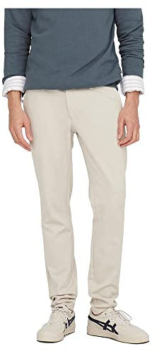 ONLY & SONS Herren Chino Hose ONSMARK - Tapered Fit - Schwarz Grau Blau Grün, Größe:34W / 34L, Farbvariante:Moonstruck 22010209