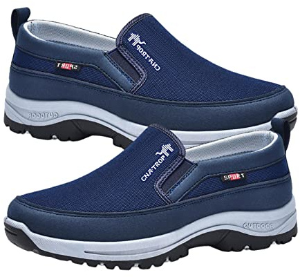 Chaussures orthopédiques pour homme – Chaussures à enfiler avec soutien de la voûte plantaire, baskets de randonnée en plein air pour homme, chaussures orthopédiques respirantes pour hommes