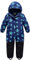linboo Unisex Kinder Schneeanzug mit Kapuze Gefüttert Skioverall Wasserdicht Winddicht Schneeoverall Warm Skianzug für Jungen Mädchen, Stern Blau, 146-152