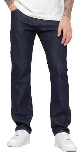 BRAND KRUZE Mens Straight Leg Jeans Casual Cotton Regular Fit Denim Pants for All Waist Sizes KZ109 Indigo 32W / 29L