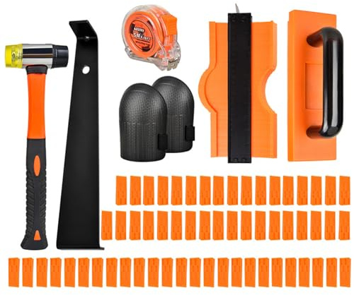 Herramientas de colocación de laminados | Martillo de goma y accesorios de bloque de golpeo - Juego de herramientas de colocación de suelo - Para la preparación del subsuelo suelo suelo colocación de