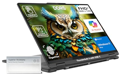 Lenovo Yoga 7i 2 in 1 Computer portatile touchscreen, 16 pollici 2K IPS Touch Screen Convertibile Copilot+AI PC, Intel Core Ultra 5, 16GB DDR5 1TB SSD Windows 11 Pro, tastiera retroilluminata