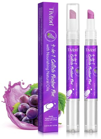 4 en 1 empujador de cutículas, lápiz de aceite, quitacutículas, lápiz para cuidado de uñas, lápiz para cutículas, reparación de grietas y secos, 1 unidad