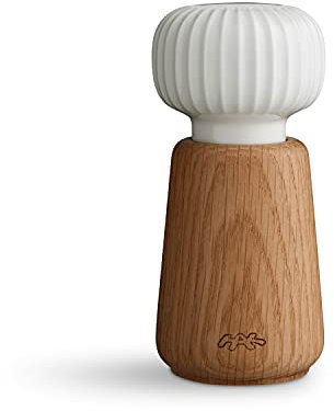 Kähler Mühle H14 cm Hammershøi handlich dänisches Design Gewürzmühle, weiss