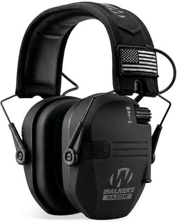 Walker's GWP-RSEMPAT Razor Slim Electronic Muff - Black Patriot
