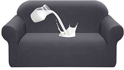 Granbest Premium Waterproof Sofa Cover High Stretch Couch Slipcover Super Soft Fabric Couch Cover (Gray, Medium)
