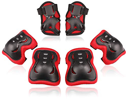 BOSONER Kids/Youth Knee Pad Elbow Pads Guards Protective Gear Set for Roller Skates Cycling BMX Bike Skateboard Inline Skatings Scooter Riding Sports