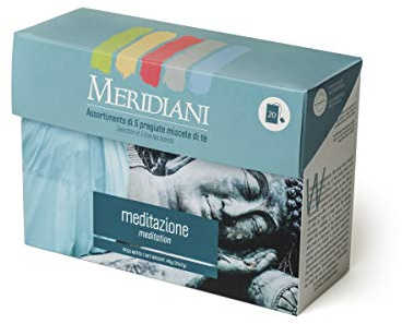 MEDITAZIONE - Una raffinata selezione di 5 pregiate miscele di Tè - Confezione da 20 filtri assortiti in tessuto bio