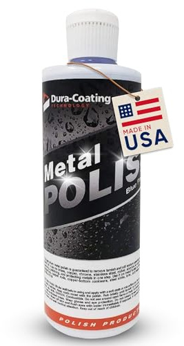 DURA-COATING TECHNOLOGY, Blue Premium Metal Polish - Perfect Brightener and Scratch Remover for Aluminum Wheels, Diamond Plate, Stainless Steel, Copper, Brass, & Nickel - (16 Ounce Bottle)