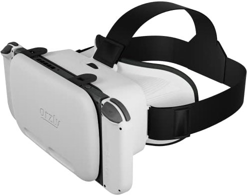 Orzly VR Headset für Nintendo Switch & Switch OLED Konsole mit verstellbaren Linsen für EIN virtuelles Spielerlebnis und für Labo VR - Weiß - Geschenkverpackte Ausgabe