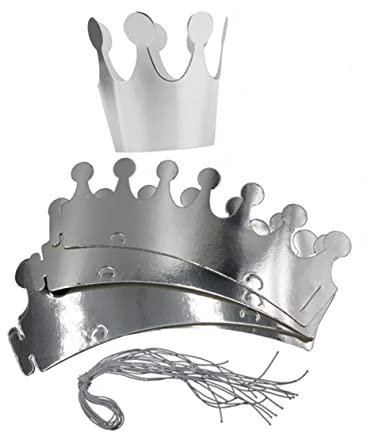 Abaodam 10pezzi Corone Di Carta Per Compleanno Ragazzo Ragazza Decorazioni Per Feste Di Compleanno Argento Cappelli Di Per Ragazzo Ragazza