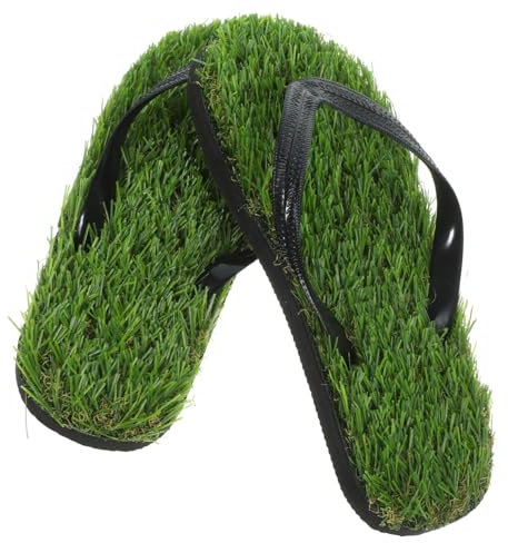 Happyyami Dimensions 1 Paar Gras-Sandalen Gras-Slipper Strandgras-Flops Die Slide-Flip-Flops Künstlicher Rasen Strandgras-Flops Künstlicher Rasen Gras-Flop Strandsandalen
