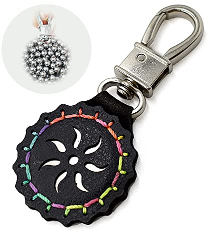 Runzkzy Fionda Fibbia Magnetica Forte per Munizioni per Fionda, Palla d'Acciaio e Palla Cuscinetto, Ciondolo Magnetico in Pelle con Palla d'Acciaio, Supporto per Munizioni con Magnete (Pacchetto A)