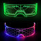 WIYETY Cyberpunk LED Brille 2 Stück: Party Leuchtbrille, Leuchtende Visor Glasses, Festliche Coole Neon Brille, Leuchtende Brille für Party Karneval Festival Kostüme Geburtstag (7-Farben 4 Modi)