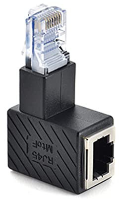 MOLKASIA Gomito Rj45 maschio a femmina cavo 90 gradi adattatore di estensione cristallo per testa