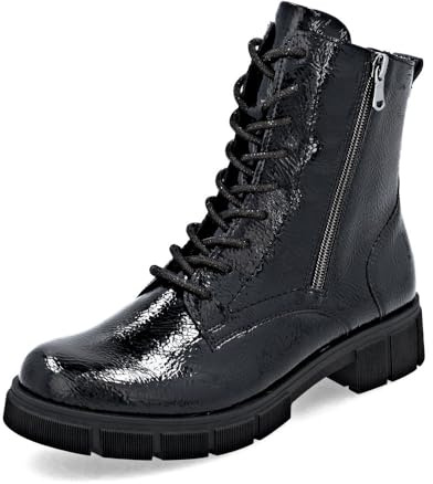 Remonte Bottines classiques pour femme D2S72, bottines à lacets pour femme, semelle amovible, Noir 02, 36 EU