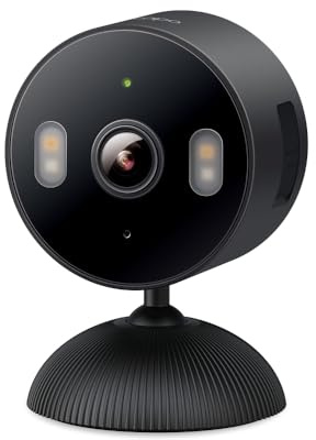 Tapo 1080p Indoor/Outdoor Security Camera, C104, HybridCam Black