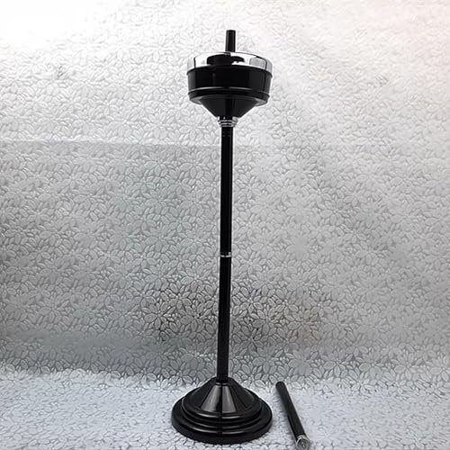 Posacenere da Terra da 79,5 cm, Regolabile da 40 a 80 cm, Posacenere Antivento, Montaggio a 3 Sezioni, per Giardino, Balcone, Garage, Arredamento per la Casa(Black)