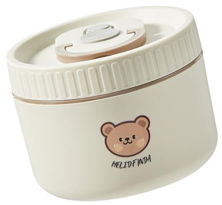 KieTeiiK Récipient Alimentaire Thermique Robuste en Acier Inoxydable avec Couvercle Anti-Fuite Et Poignée Portable pour Solution De Déjeuner Bureau Ou À L'école