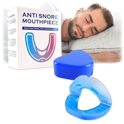 Bite-Antirussamento-Silenzioso Dispositivo Antirussamento Taglia Universale Uomo e Donna Migliora Qualità del Sonno Facile da Usare Morbido Con Custodia Inclusa