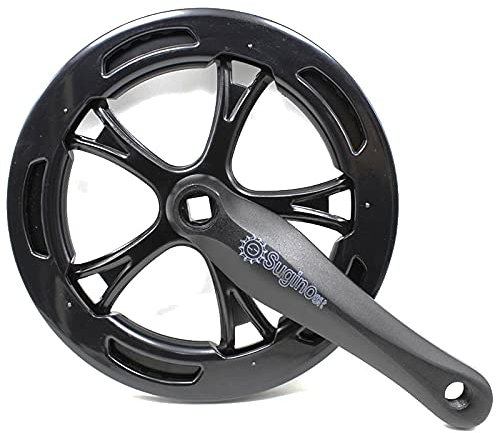 Kurbelgarnitur Rennrad Kurbel Set Single Geschwindigkeit 52T Länge 170mm Fahrrad Kurbel Hohl Quadratloch Zahnplatte Kurbel Set Kettenrad Zubehör