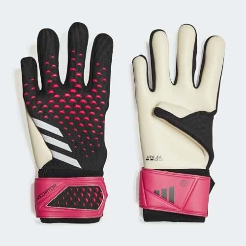 adidas Unisex-Adult League Predator Goalie Gloves, Black/White/Team Shock Pink, 10