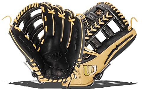 Wilson 2023 A2000 Superskin 1810 (de) Guantes de béisbol Outfield, Unisex, Negro/Rubio, 12.75