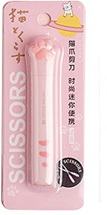 Maxtonser Multi-Purpose Mini Scissors Portable Functional Scissors Sewing Scissors Lovely Cats Paws Design for Art Crafts Projects,Pink
