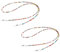 DaiUni Brillenhalter Riemen Brillen Kette Halskette, Brillenkette Perlen, Lesebrillenbänder Halsband, Anti-Rutsch für Brillenzubehör, 2 Stück