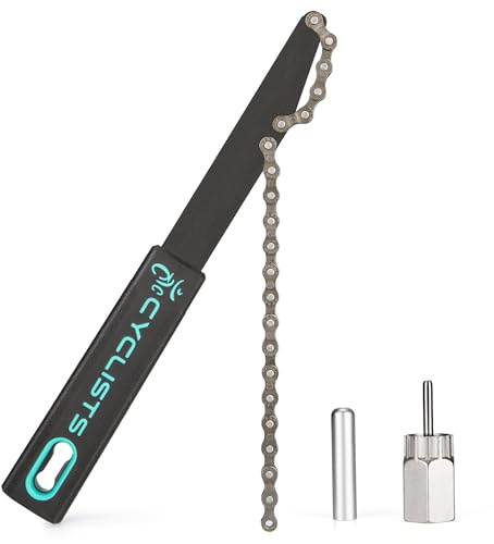 Bike Cassette Removal Tool Kit-Bicycle Sprocket Removal Tools- Chain Whip & Lockring Tool With 5mm/12mm Guide Pin For SHIMANO HG Freewheel Cassette (CT-F04+F06-12)