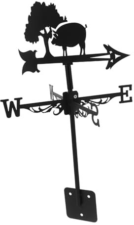 FONDOTIN Veleta Cerdo para Jardín y Tejado Decoración Exterior De Herramienta Funcional para Medir El Viento para Espacios Al Aire y Techos