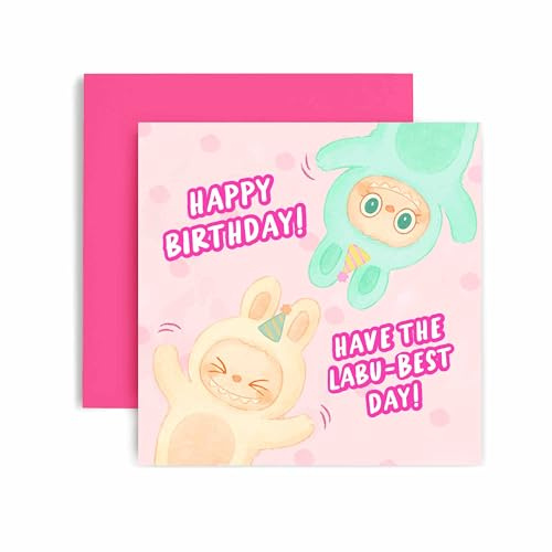 Huxters Funny Birthday Card for Her Friends - Besties Sister Daughter Granddaughter Girlfriend - La Monster Design - (La Best)