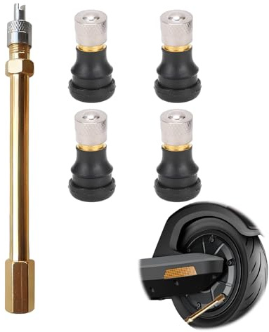 Lote de 2 adaptadores de extensión de válvula, extensión de válvula antiretorno adaptador de ventilación, válvulas de neumático, sin tubos, extensión, neumático, accesorio para patinete de aire de