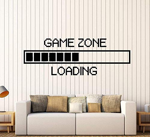 Game Zone Computer Gaming Wall Stickers Vinyl Wall Sticker Decor Loading Video Game Wall Tattoo Removable Wallpaper S 35X89Cm