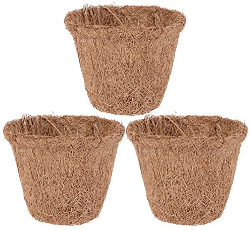 YARNOW 10pcs Anzuchttöpfe Kokos Kindergarten Topf Pflanzcontainer Anzucht Saattöpfe klein Transplantiert Ernährung Container für Umpflanzen Sämlinge Pflanzen Blumen Pflanzenanzucht
