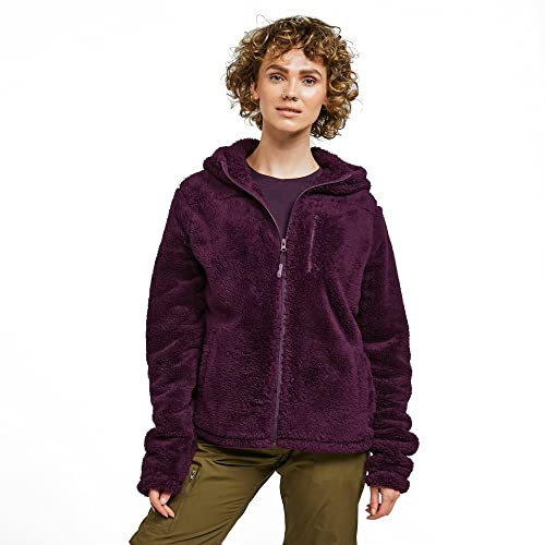Peter Storm Women’s Theory Full-Zip Fleece with Warm & Cosy Borg Fabric, Hood & Zipped Chest Pocket, Midlayer Jacket (UK, Numeric, 8, Regular, Regular, Purple)