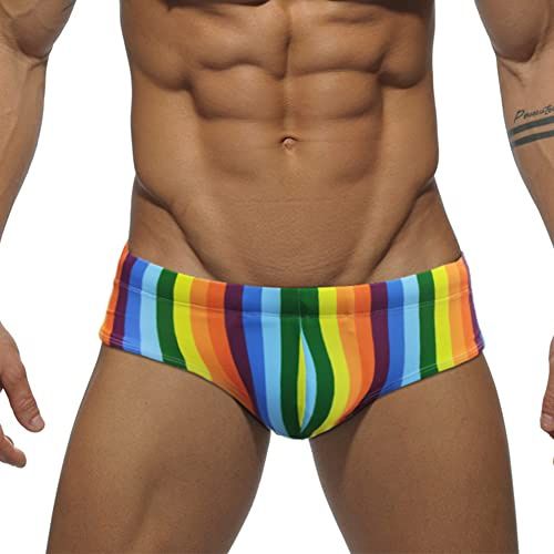 Baotung BT0BH12 - Bañador para hombre, para deportes acuáticos, arcoiris, M