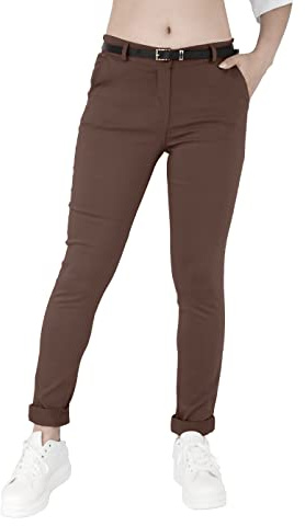 JOPHY & CO. Pantalone Elasticizzato Donna Chino con Cintura (cod. 3008)