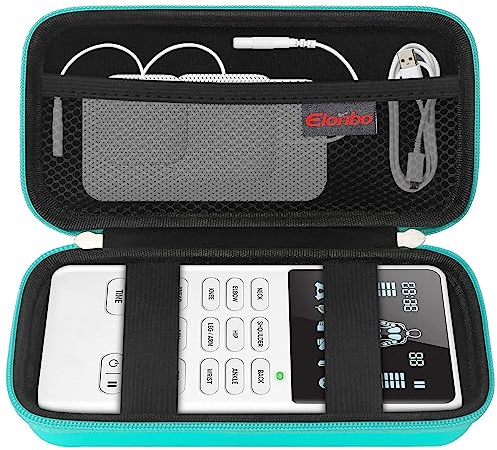 Elonbo Maleta de estimulador Muscular de la Unidad etekcity tens, Bolsa de Tejido de Viaje Duro del masajeador de Pulso eléctrico, Turquesa