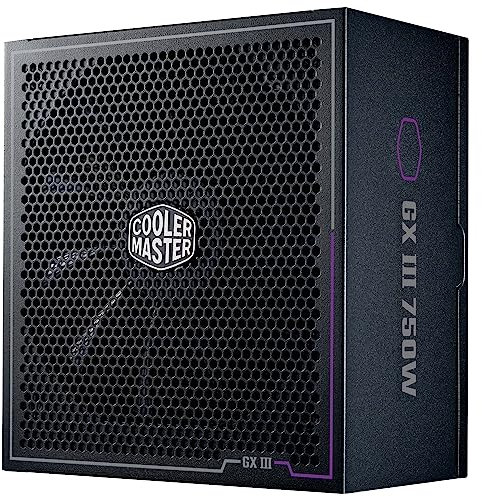 Cooler Master GX III Gold 750 Netzteil – 750 Watt PC-Netzteil, 80 Plus Gold, ATX 3.0-Unterstützung, +90% Effizienz, hohe Temperaturschwelle, 135 mm HDB-Lüfter, Null-RPM-Modus, vollständig modular