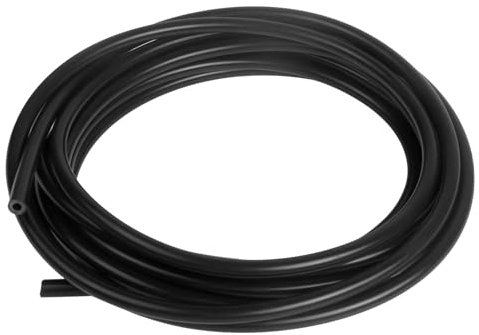 Durite de Vide en Silicone 4 mm Diamètre Intérieur, Tuyau Sous-pression 5 m Noir pour Voiture, Pompes, Turbines, Raccords de Vide, Entrées et Sorties d'Air (ID 4 mm, OD 8 mm)
