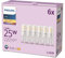 Philips LED Standard Brenner, Ersatz für 25W Halogen, G9 Sockel, warmweißes Licht 2700K, 6er Pack, neue Generation