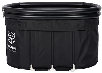 ZENNEST XL Vasca Ghiaccio Ovale 150 cm – Ice Bath Esterno Gonfiabile e Pieghevole, Ice Tub per Crioterapia – Ingegneria Tedesca con Isolamento a 6 Strati ed eBook Incluso