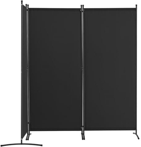 VEVOR Cloison de séparation en tissu, séparateur de pièce pliable à 3 panneaux, paravent de confidentialité intérieur pour bureau, chambre, salle à manger, maison, autoportant, 228 x 52 x 184 cm, noir
