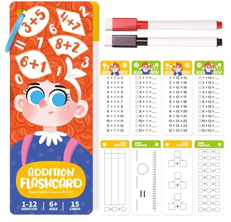 Matematik Kort Lärande Matematik Övningsspel | Matte Övnings Flashkort För Barn Grundskoleelever Pojkar Flickor Och Barn
