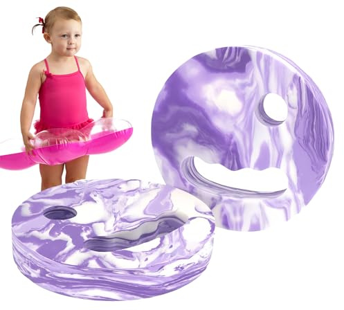 Disques d'exercice aquatique – Disques d'entraînement portables en EVA de 18 cm x 3 cm pour la natation et le fitness | Anneaux d'entraînement à la main avec trous de préhension | Entraînement en