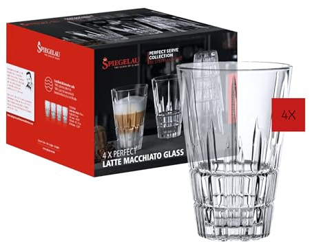 Spiegelau & Nachtmann, set di 4 bicchieri da latte macchiato, in vetro di cristallo, Perfect serve, 300 ml, 4500194